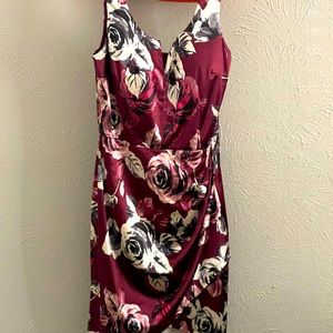 Floral Burgundy Mini Dress